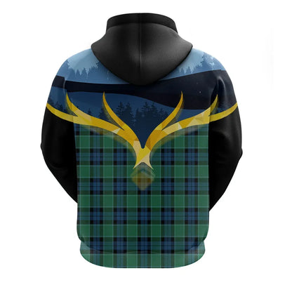 Printivon Graham Of Menteith Ancient Clan Night Of Deer Hoodie