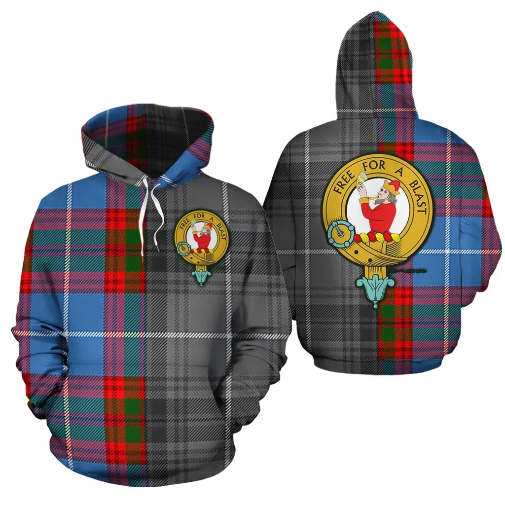 Printivon Pennycook Clan Half Of Me New Version Crest Tartan Hoodie