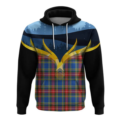 Printivon Bethune Clan Night Of Deer Hoodie