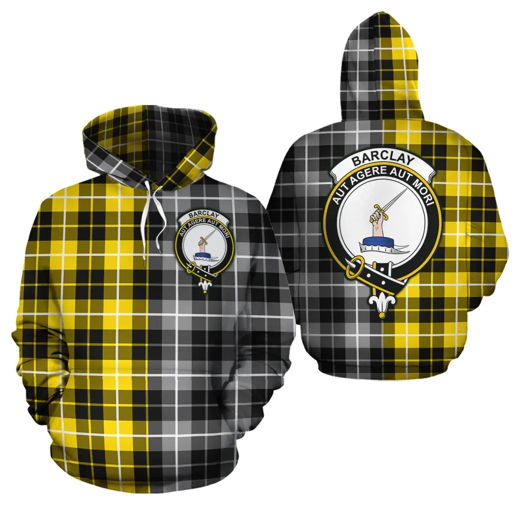 Printivon Barclay Dress Modern Clan Half Of Me New Version Crest Tartan Hoodie