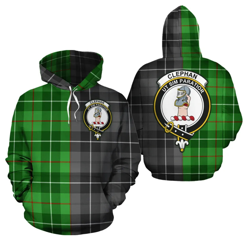 Printivon Clephan Clan Half Of Me New Version Crest Tartan Hoodie