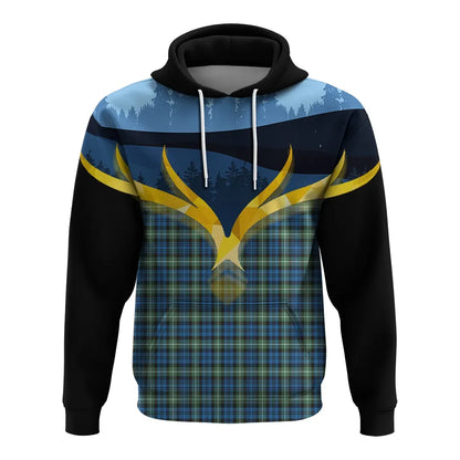 Printivon Lamont Ancient Clan Night Of Deer Hoodie