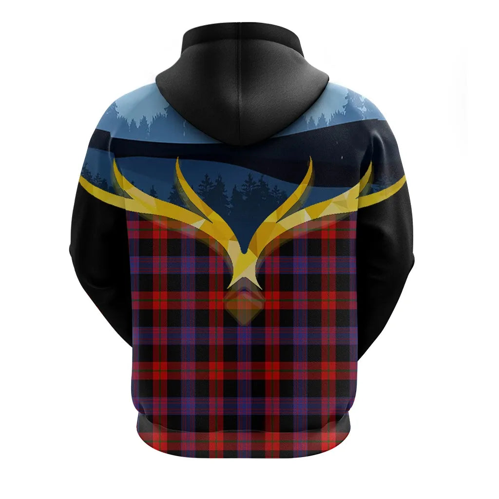Printivon Broun Modern Clan Night Of Deer Hoodie