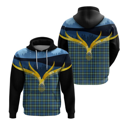 Printivon Lamont Ancient Clan Night Of Deer Hoodie