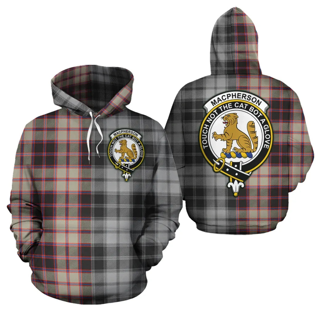 Printivon Macpherson Hunting Ancient Clan Half Of Me New Version Crest Tartan Hoodie