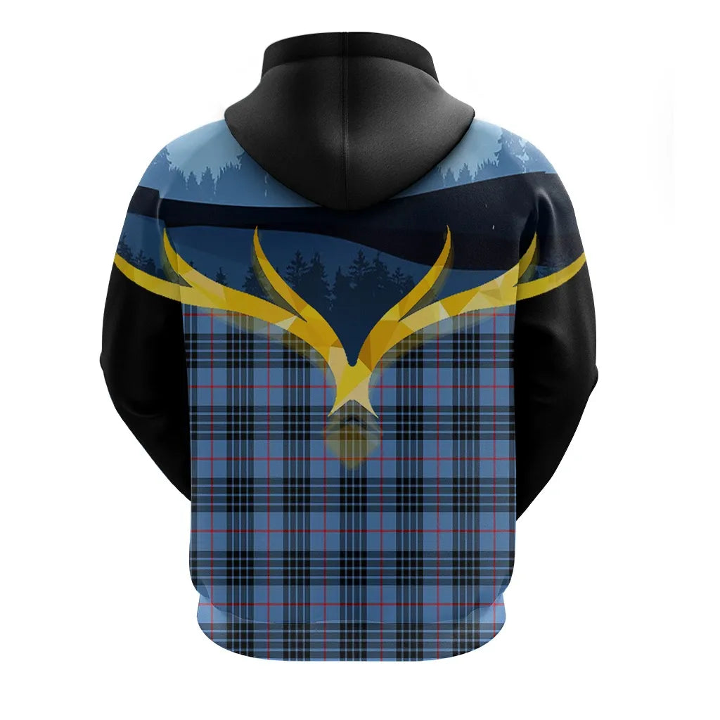 Printivon Mackay Blue Clan Night Of Deer Hoodie