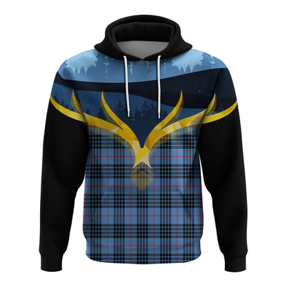 Printivon Mackay Blue Clan Night Of Deer Hoodie