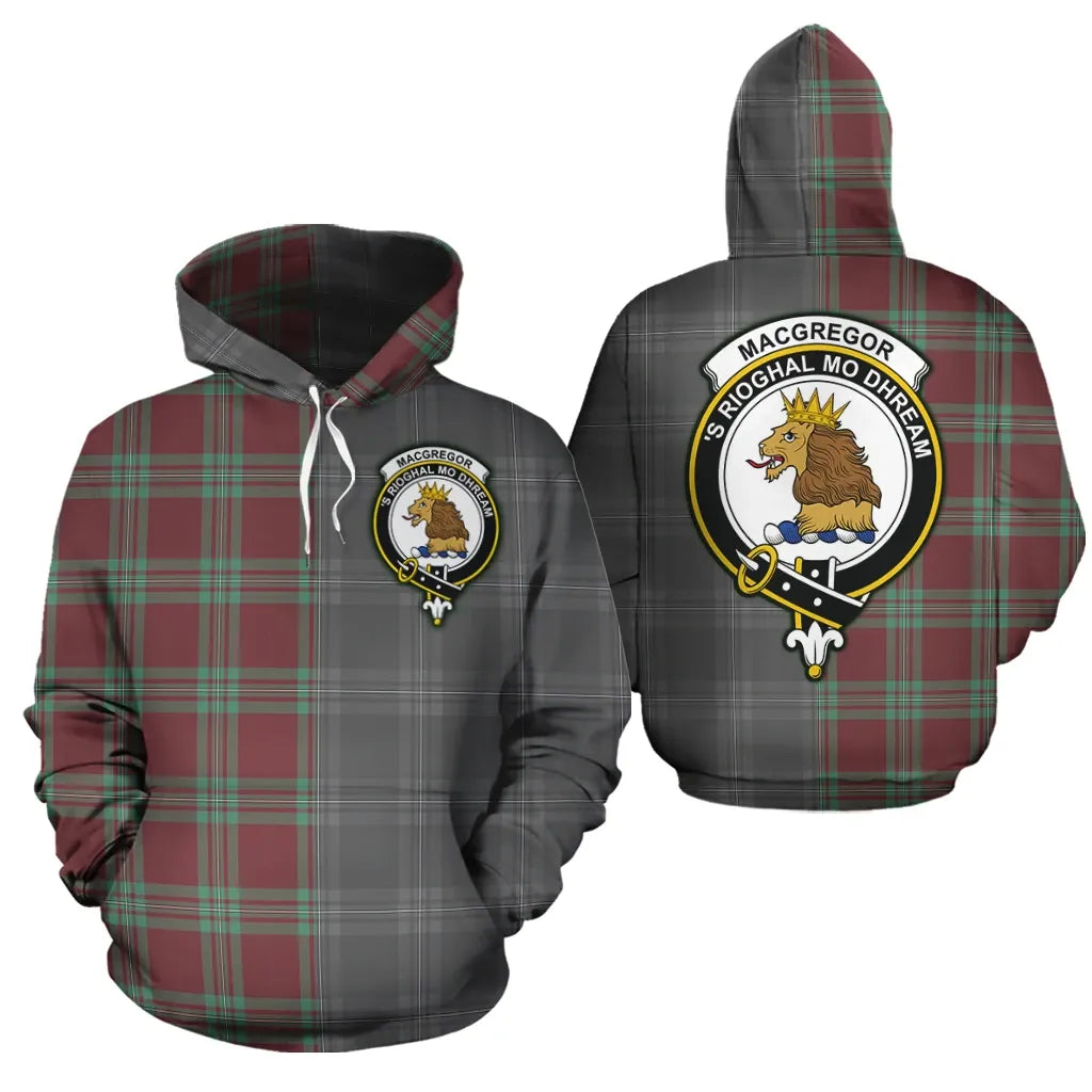 Printivon Macgregor Hunting Ancient Clan Half Of Me New Version Crest Tartan Hoodie