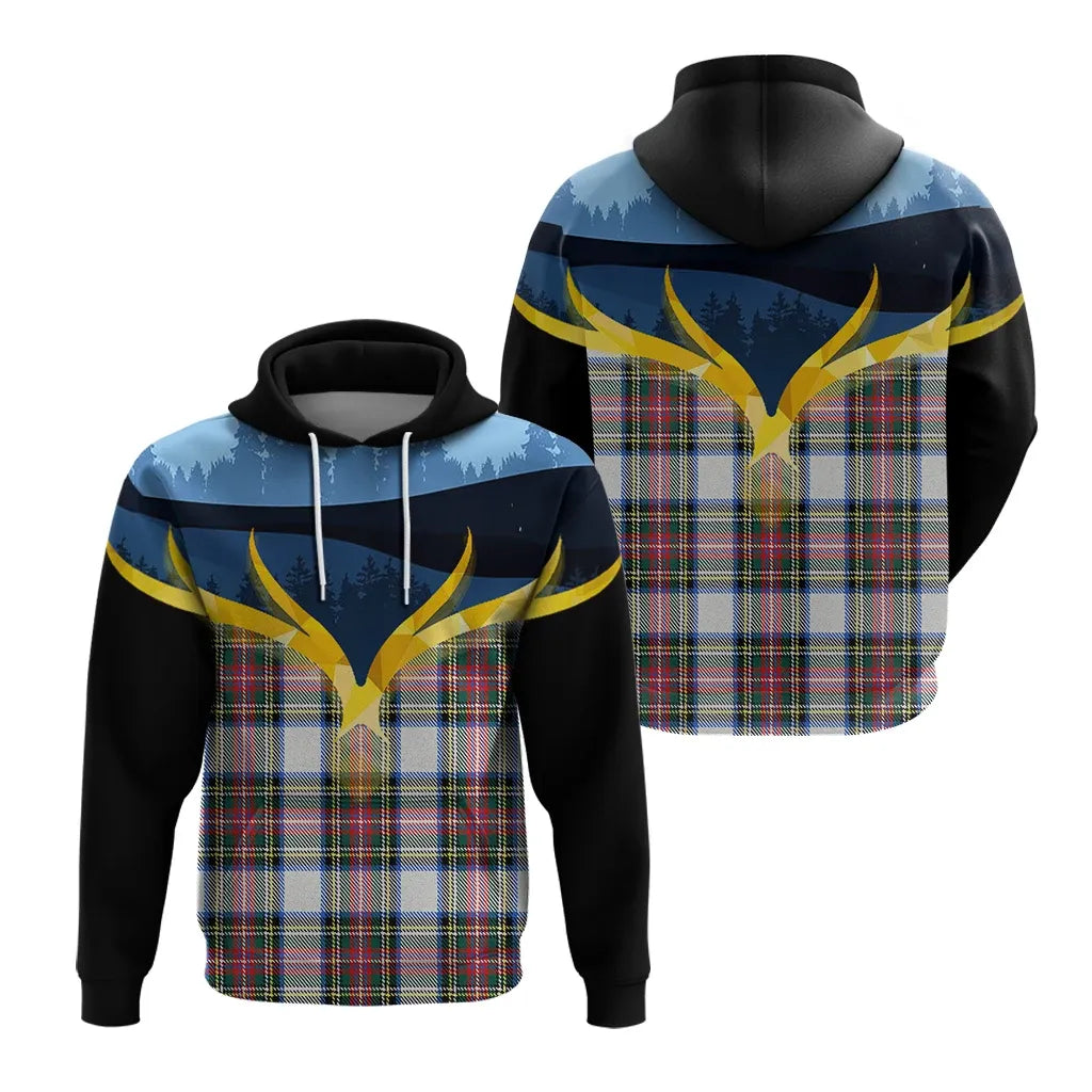 Printivon Dennistoun Clan Night Of Deer Hoodie