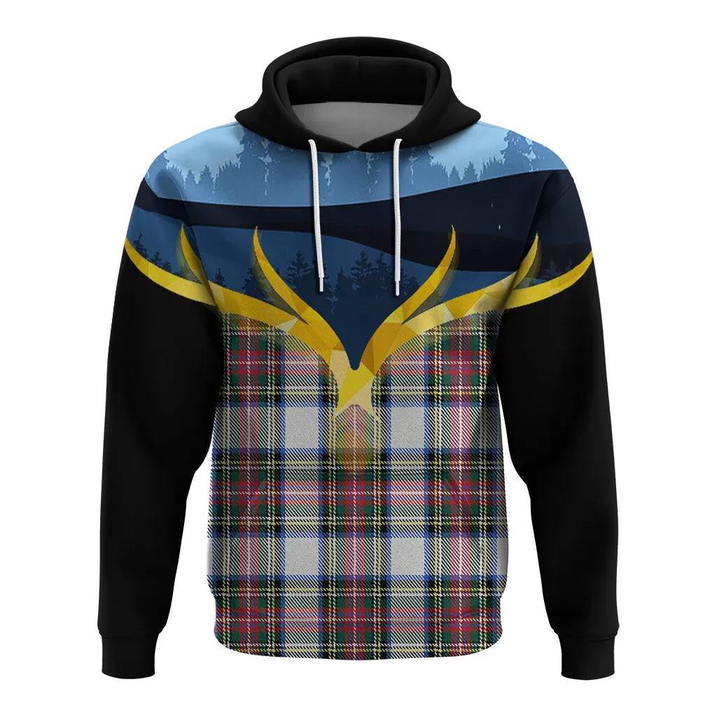 Printivon Dennistoun Clan Night Of Deer Hoodie