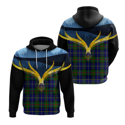 Printivon Macleod Of Harris Modern Clan Night Of Deer Hoodie