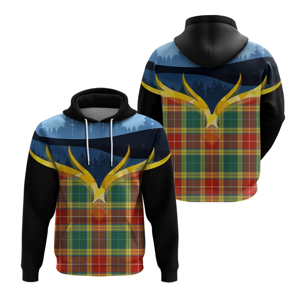 Printivon Buchanan Old Sett Clan Night Of Deer Hoodie