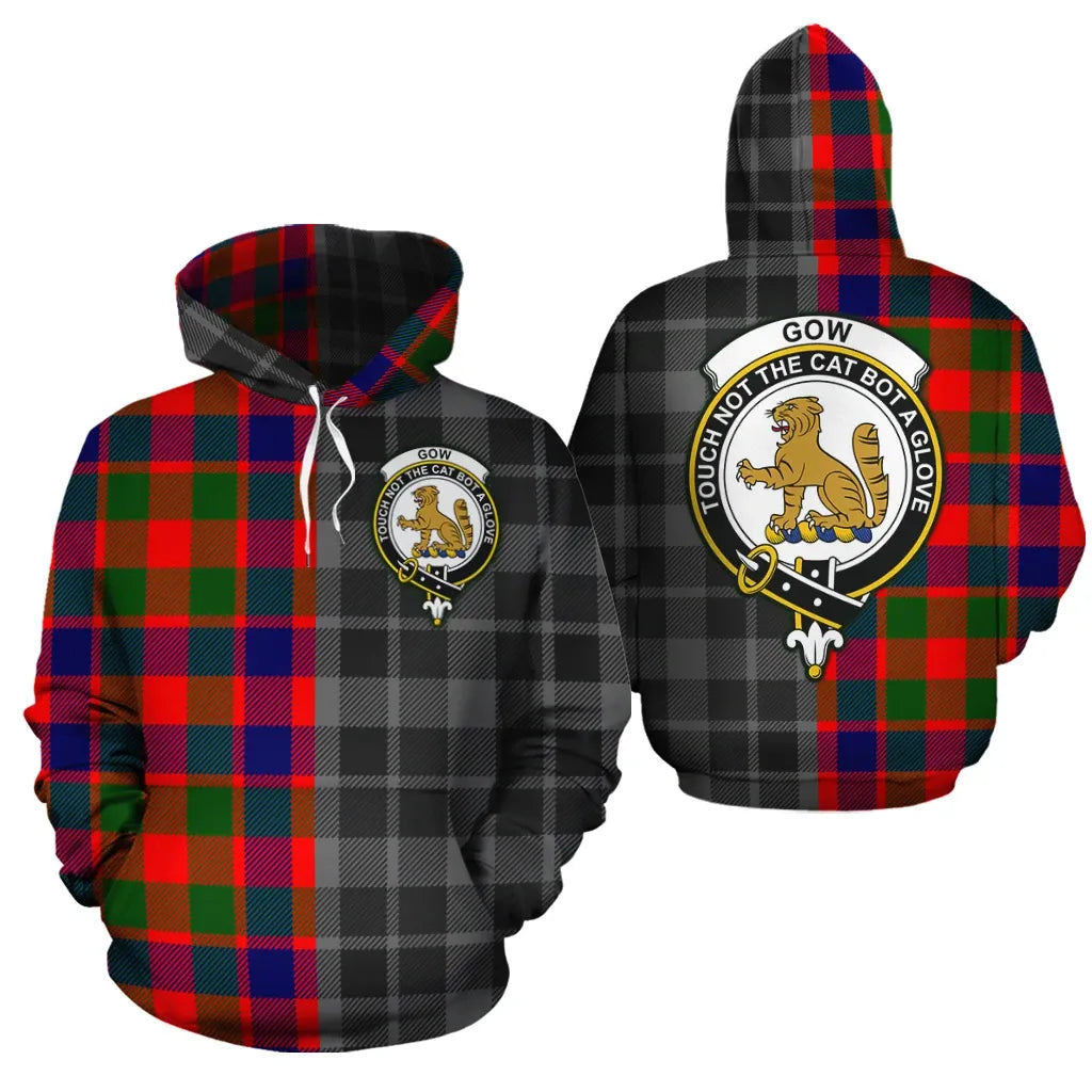 Printivon Gow Of Mcgouan Clan Half Of Me New Version Crest Tartan Hoodie