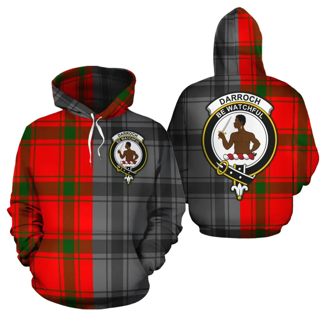 Printivon Darroch Clan Half Of Me New Version Crest Tartan Hoodie