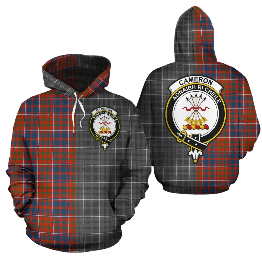 Printivon Cameron Of Lochiel Ancient Clan Half Of Me New Version Crest Tartan Hoodie