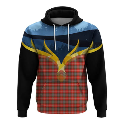 Printivon Fraser Weathered Clan Night Of Deer Hoodie