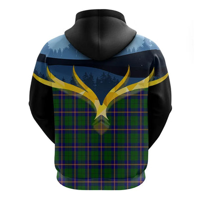 Printivon Carmichael Modern Clan Night Of Deer Hoodie