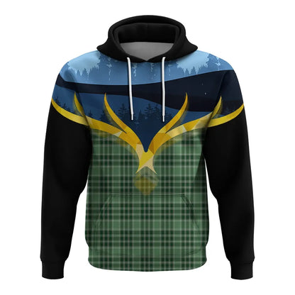 Printivon Macdonald Lord Of The Isles Hunting Clan Night Of Deer Hoodie