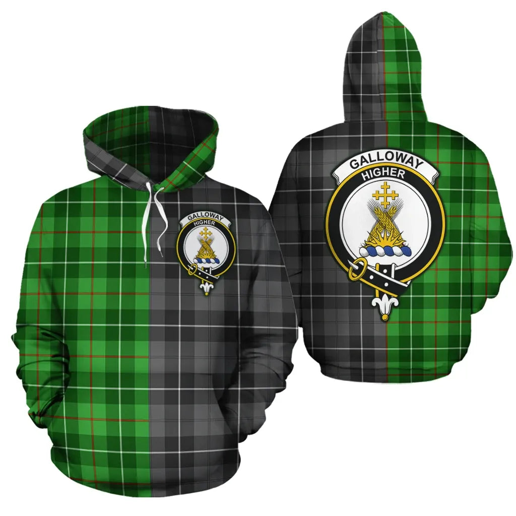 Printivon Galloway Clan Half Of Me New Version Crest Tartan Hoodie