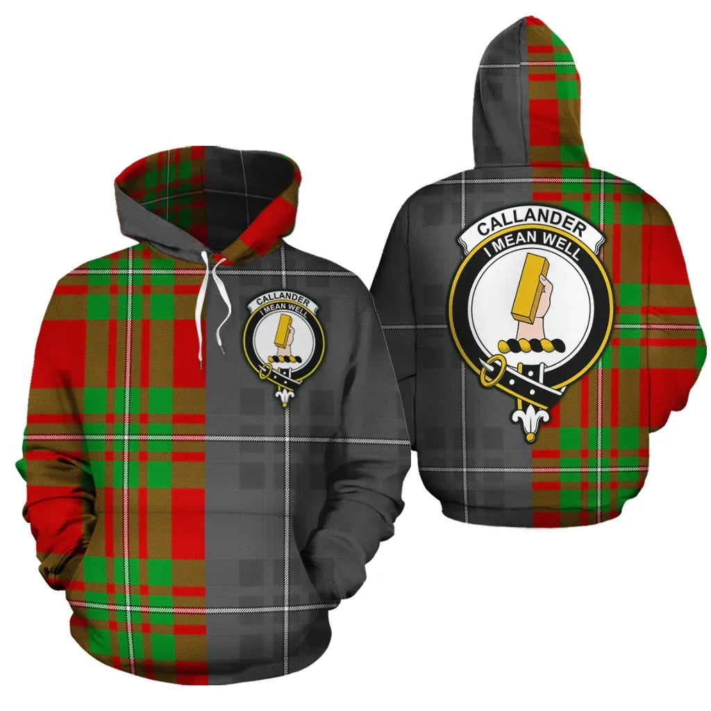 Printivon Callander Modern Clan Half Of Me New Version Crest Tartan Hoodie