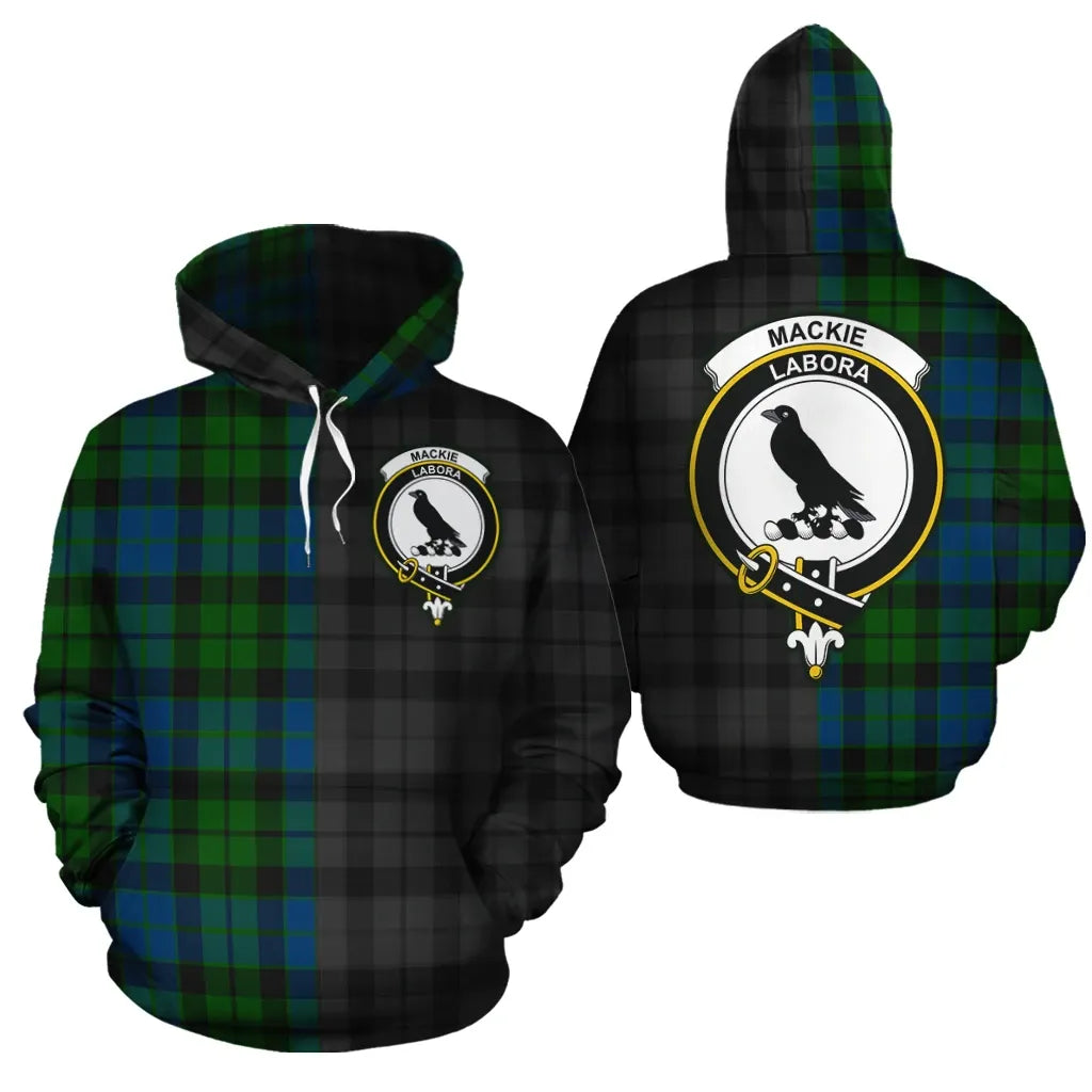 Printivon Mackie Clan Half Of Me New Version Crest Tartan Hoodie
