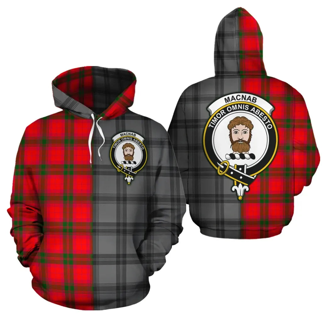 Printivon Macnab Modern Clan Half Of Me New Version Crest Tartan Hoodie