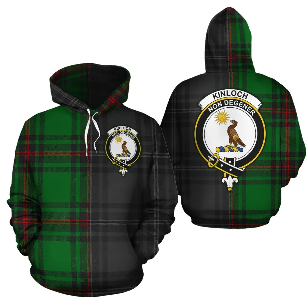 Printivon Kinloch Clan Half Of Me New Version Crest Tartan Hoodie