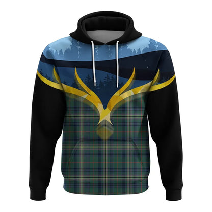 Printivon Kennedy Modern Clan Night Of Deer Hoodie
