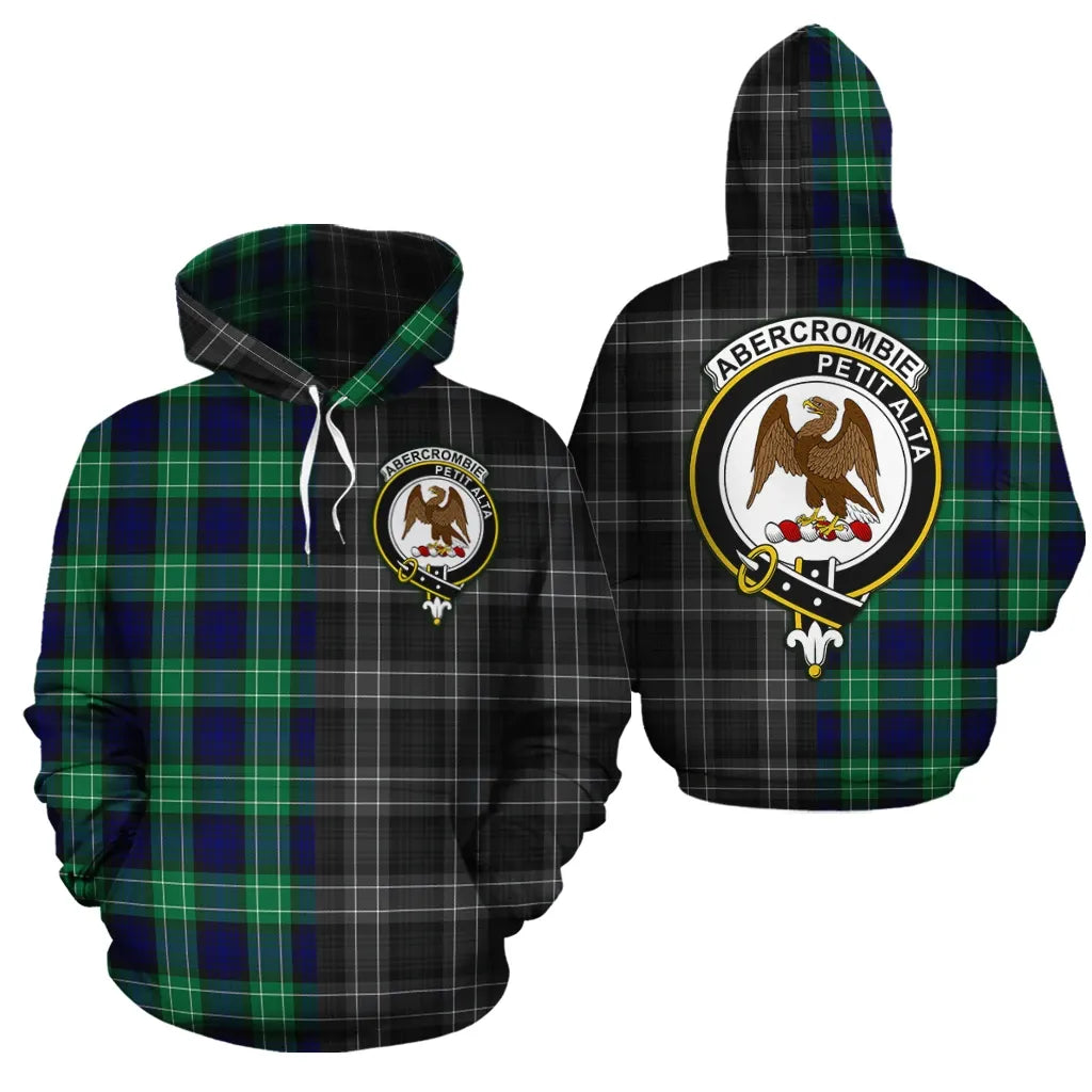 Printivon Abercrombie Clan Half Of Me New Version Crest Tartan Hoodie