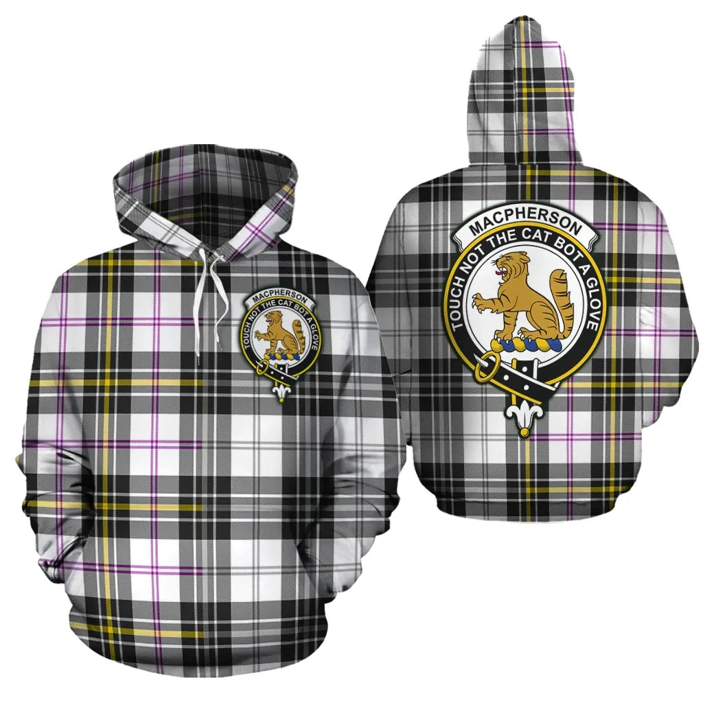 Printivon Macpherson Dress Modern Clan Half Of Me New Version Crest Tartan Hoodie