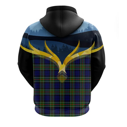 Printivon Colquhoun Modern Clan Night Of Deer Hoodie