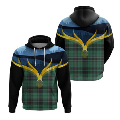 Printivon Maclean Hunting Ancient Clan Night Of Deer Hoodie