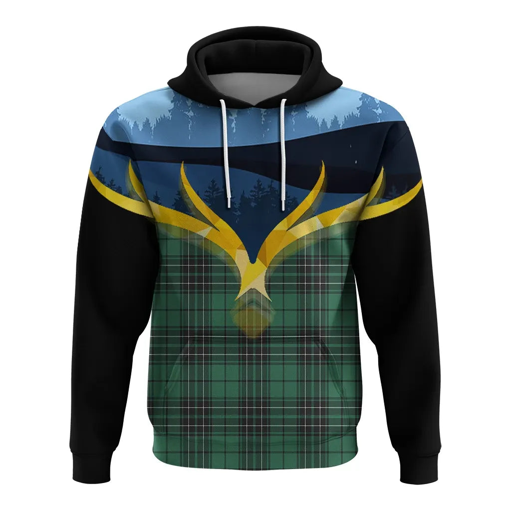 Printivon Maclean Hunting Ancient Clan Night Of Deer Hoodie