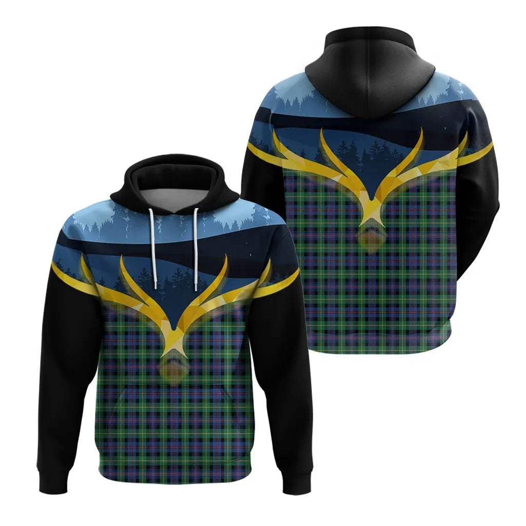 Printivon Farquharson Ancient Clan Night Of Deer Hoodie