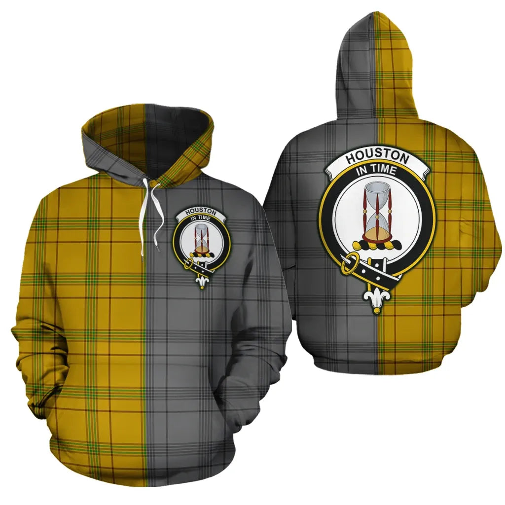 Printivon Houston Clan Half Of Me New Version Crest Tartan Hoodie