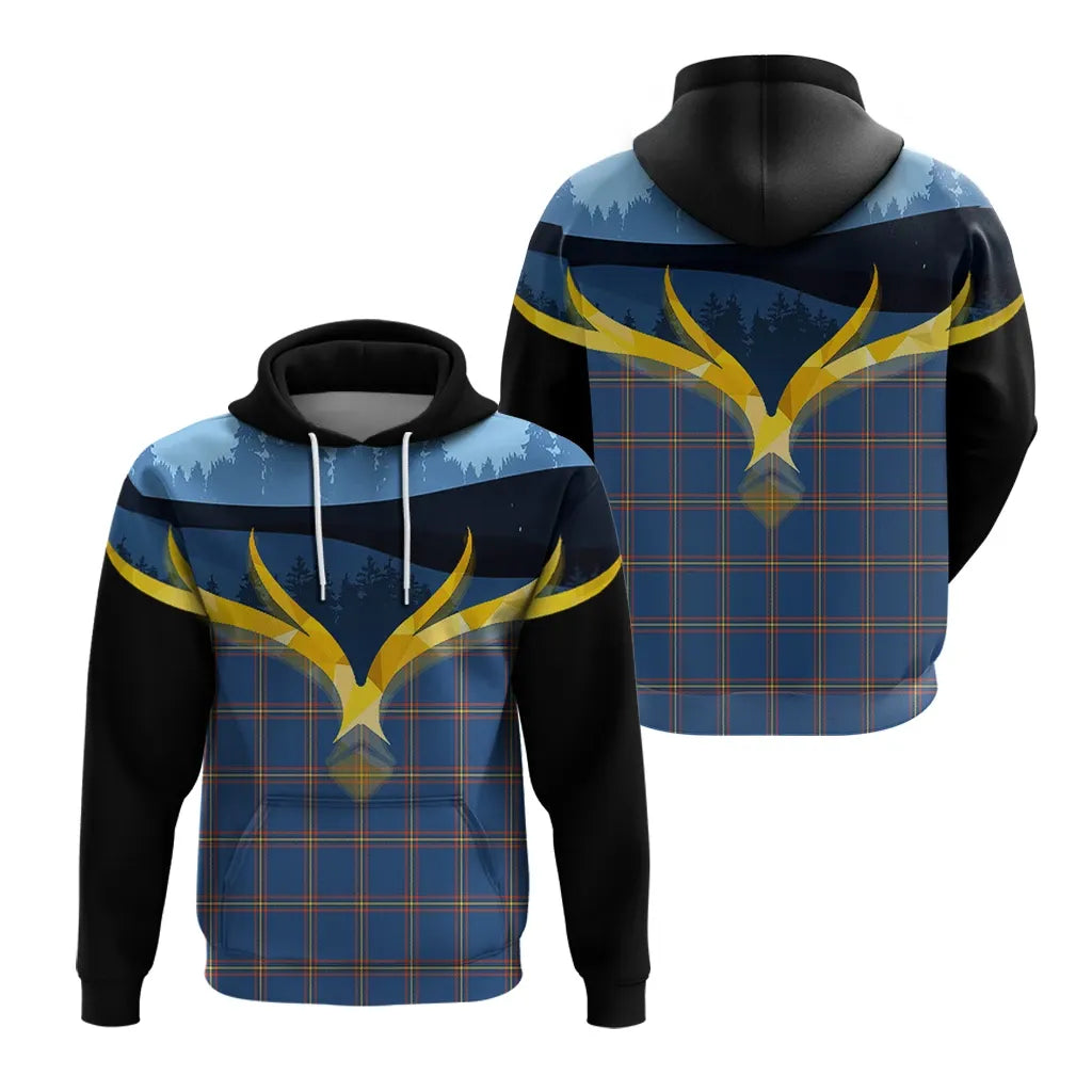 Printivon Maclaine Of Loch Buie Hunting Ancient Clan Night Of Deer Hoodie