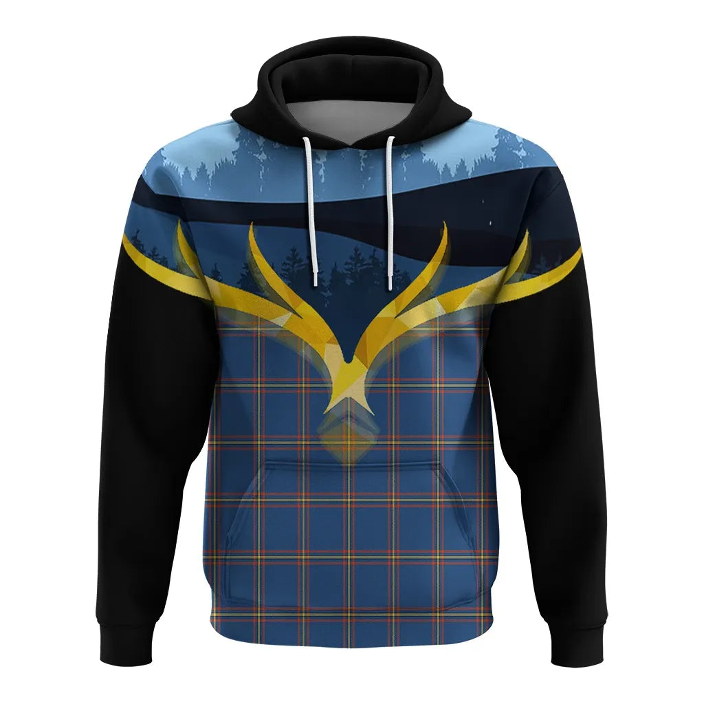 Printivon Maclaine Of Loch Buie Hunting Ancient Clan Night Of Deer Hoodie