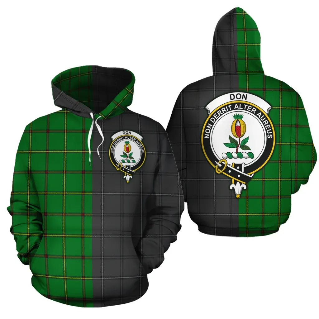 Printivon Don Clan Half Of Me New Version Crest Tartan Hoodie