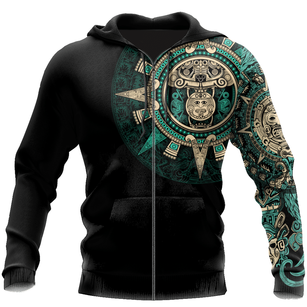 Mexico Aztec Sun Stone All Over Printed Hoodie Unisex