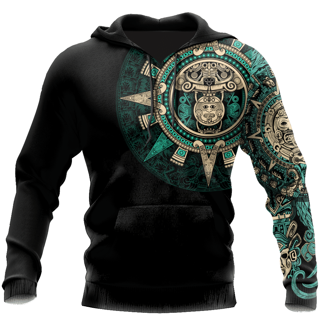 Mexico Aztec Sun Stone All Over Printed Hoodie Unisex