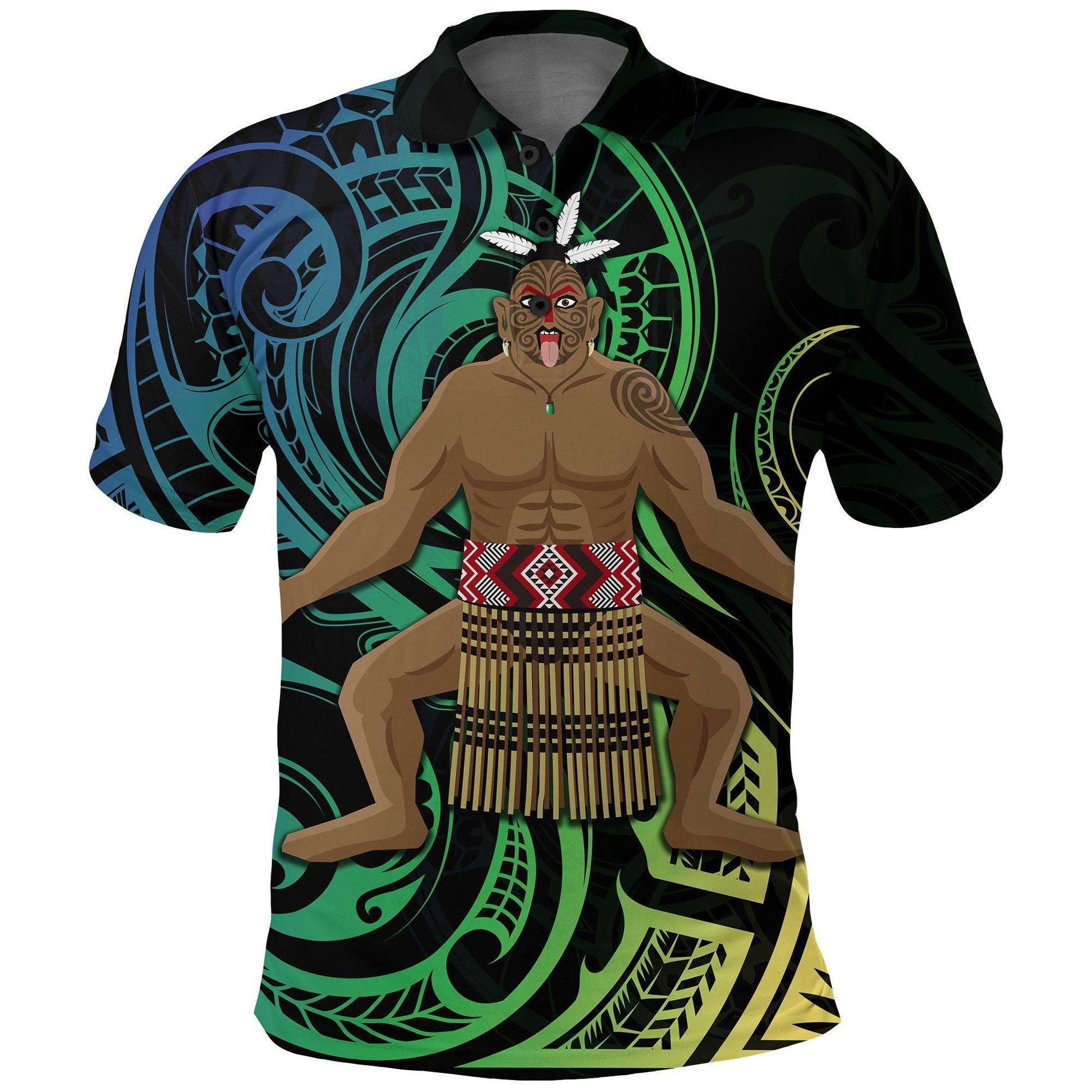 Polynesian Polo Shirt - New Zealand Maori Polo Shirt Traditional Haka