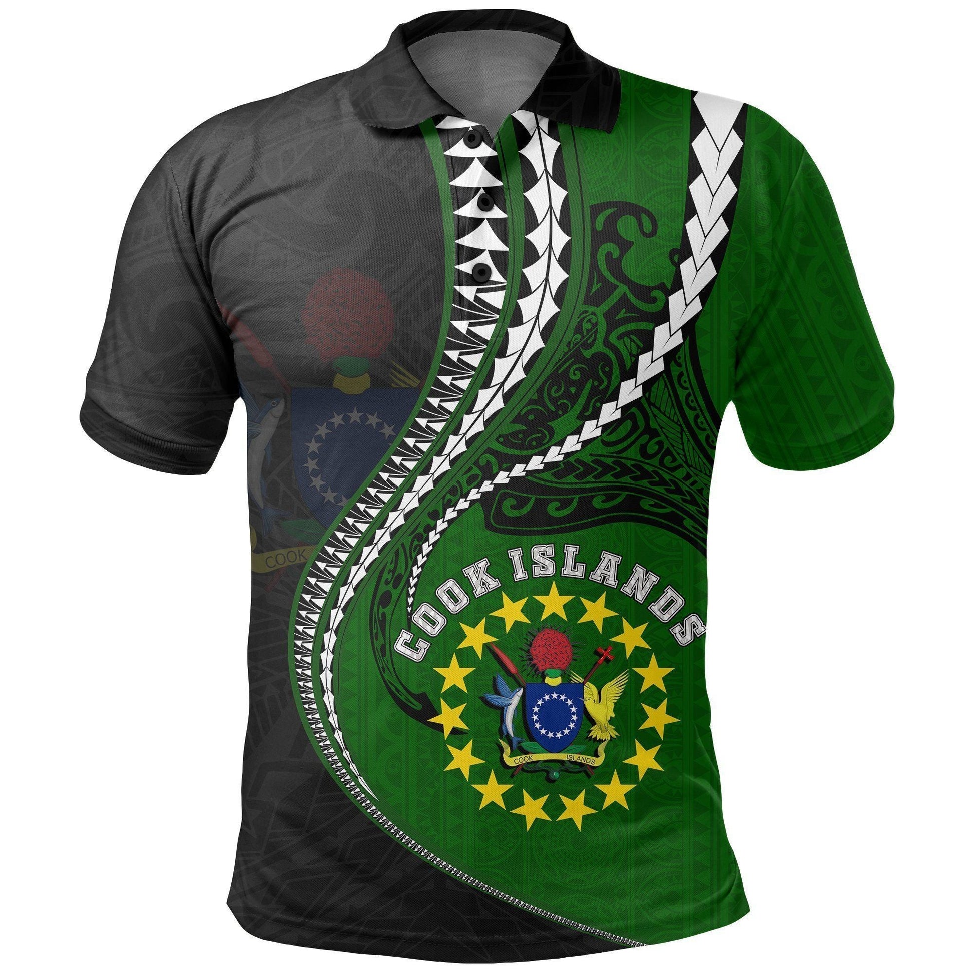 Polynesian Polo Shirt - Cook Island Polo Shirt Kanaloa Tatau Gen CK