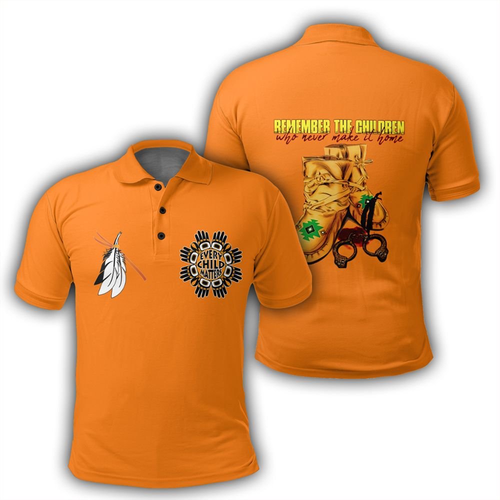 Polynesian Polo Shirt - Orange Shirt Day Polo Shirt Every Child Matters Never Make It Home Polo Shirt
