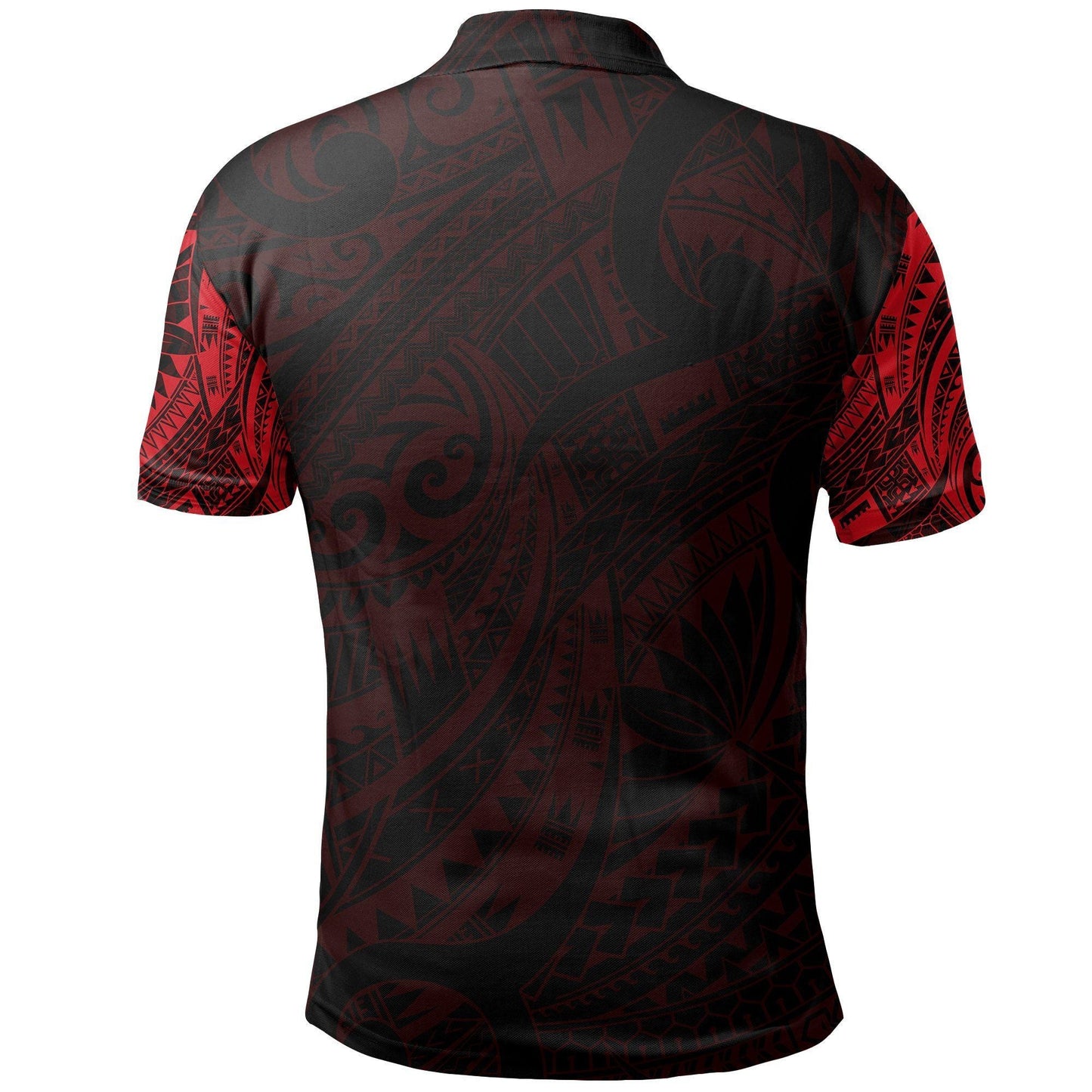 Polynesian Polo Shirt - Hei Tiki Maori Tattoo Polo Shirt Red