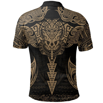 Polynesian Polo Shirt - New Zealand The Mana Maori Polo Shirt Gold
