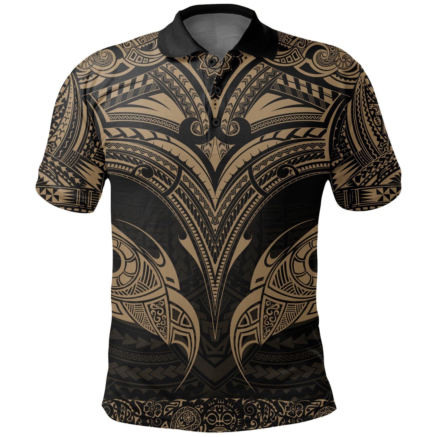 Polynesian Polo Shirt - New Zealand The Mana Maori Polo Shirt Gold