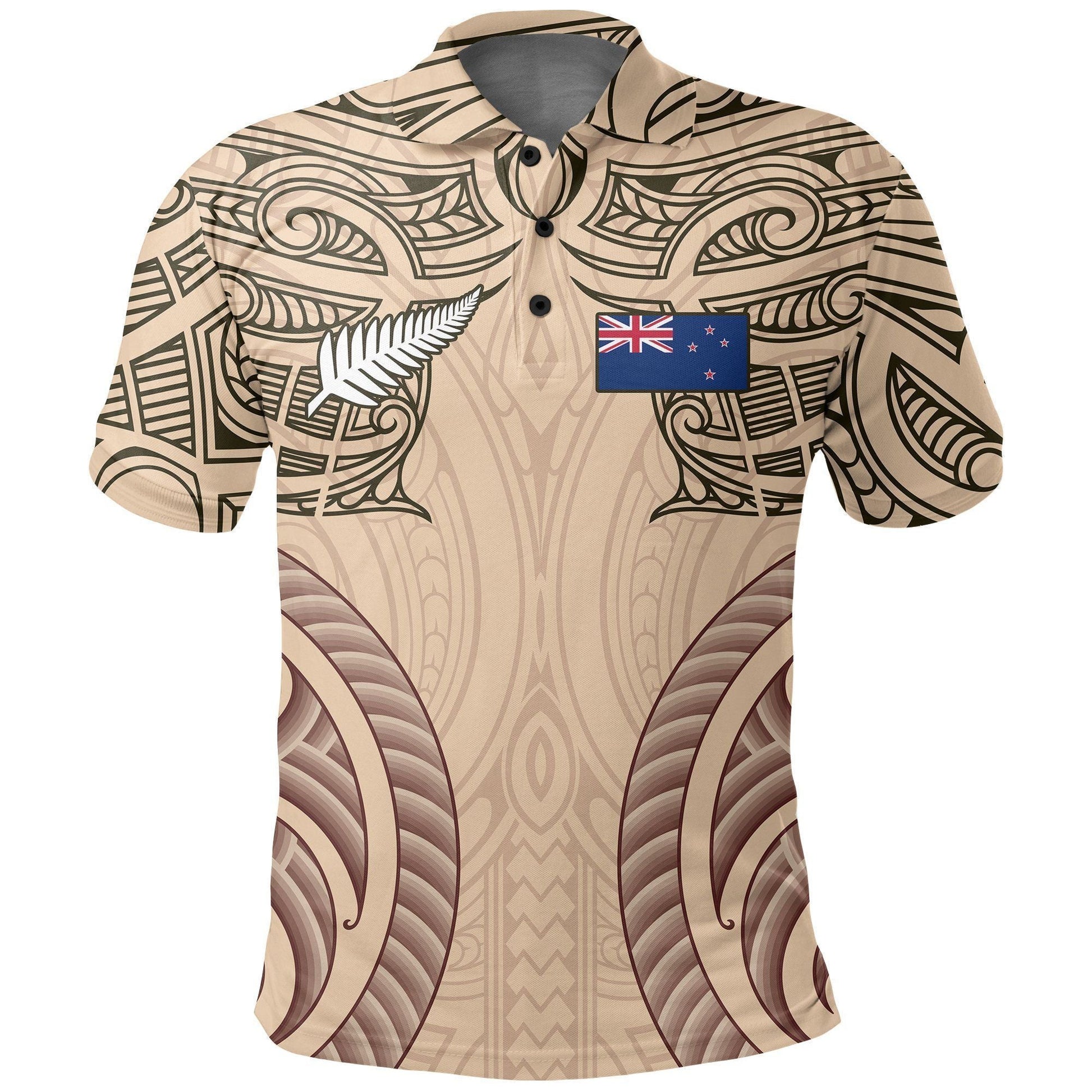 Polynesian Polo Shirt - Haka Moko Rugby Aotearoa Polo Shirt