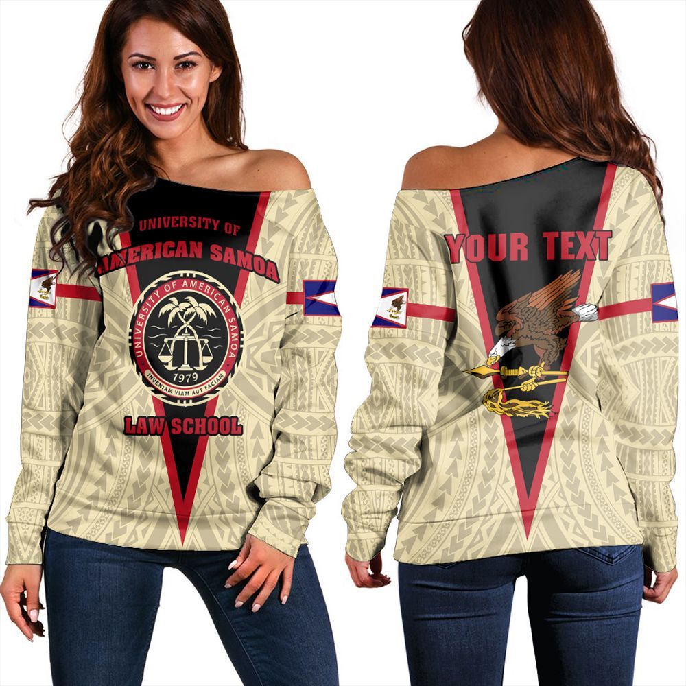 Samoan Sweatshirt American Samoa Law School Women Off Shoulder