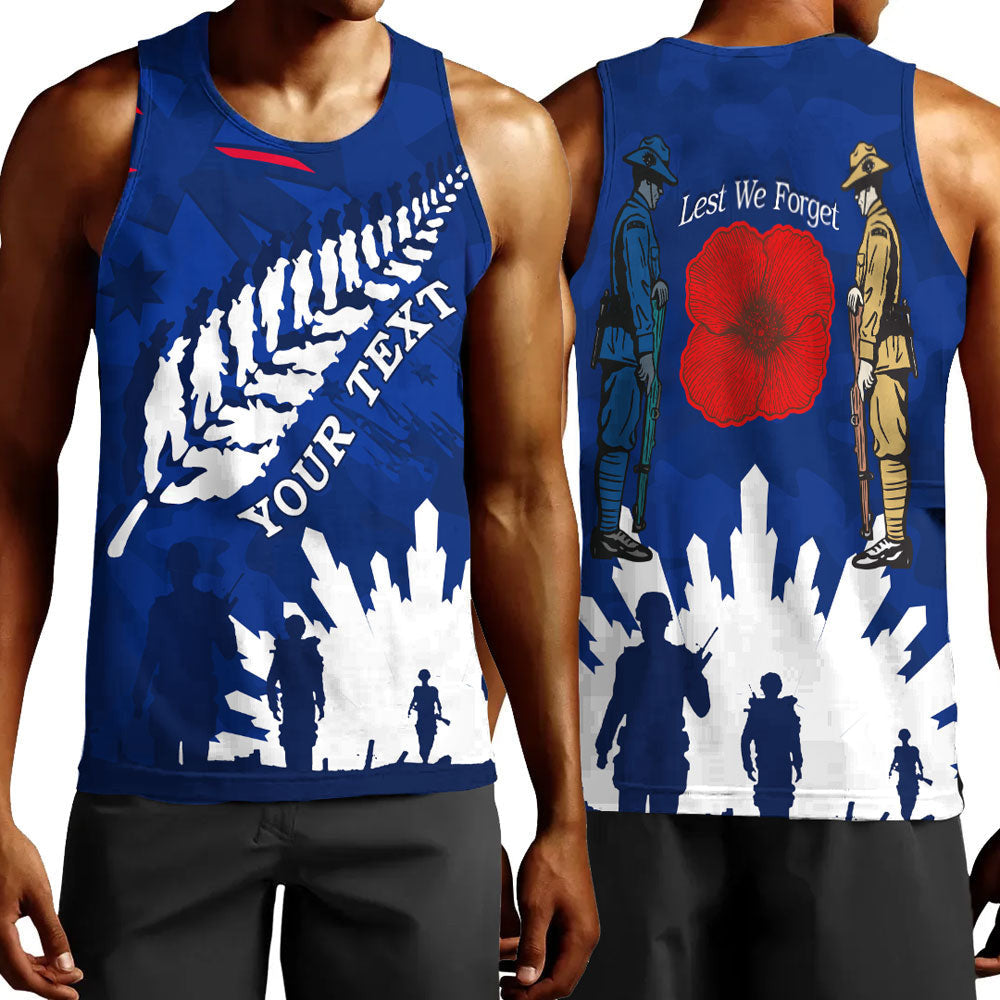 Clothing Custom Australia Anzac Camouflage Mix Fern Men Tank Top