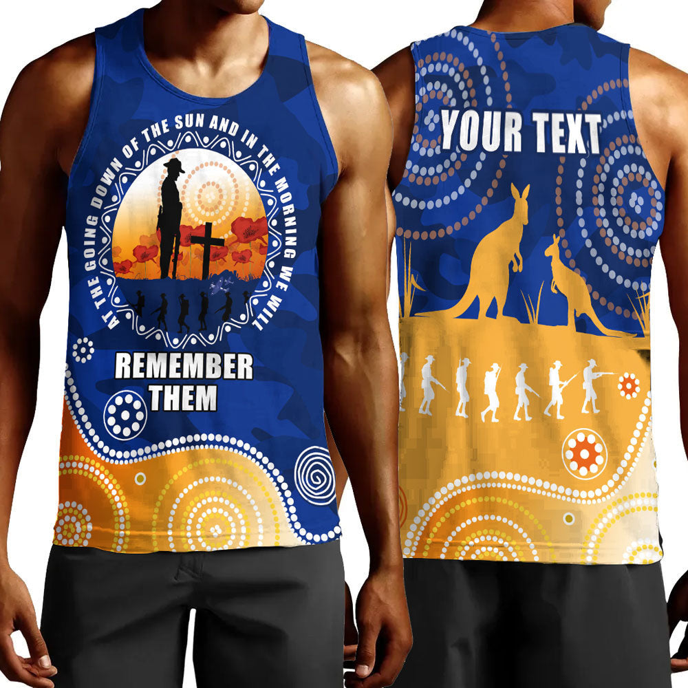 Clothing Custom Australia Anzac Camouflage Vitality Men Tank Top